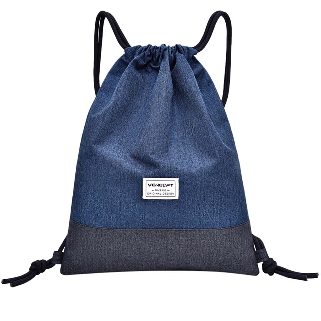 Sac Dos Plage Homme Bleu Cordon de Serrage Sac De Plage.Net