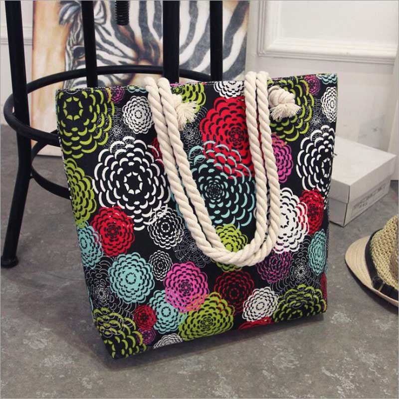 Sac best sale cabas fleuri